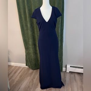 Long dark navy blue dress
